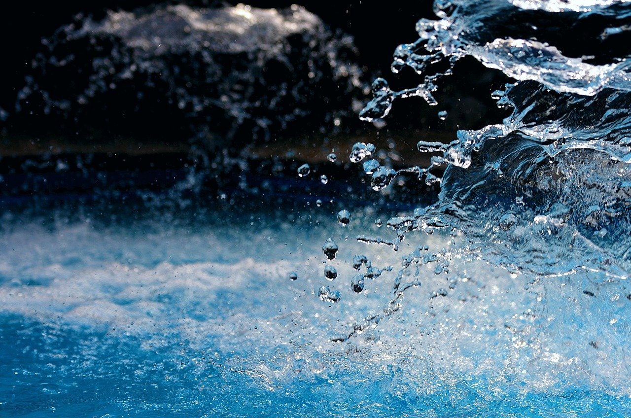 water, water jet, fountain, wet, water feature, flow, close up, drops, pool of water, water fountain, splash, source, power, nature, blue